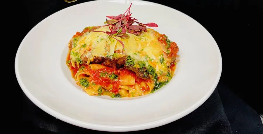 House lasagna with basil pesto